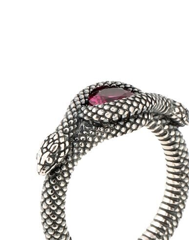 Shop Nove25 Solitaire Corundum Snake Woman Ring Silver Size 6.5 925/1000 Silver, Synthetic Stone