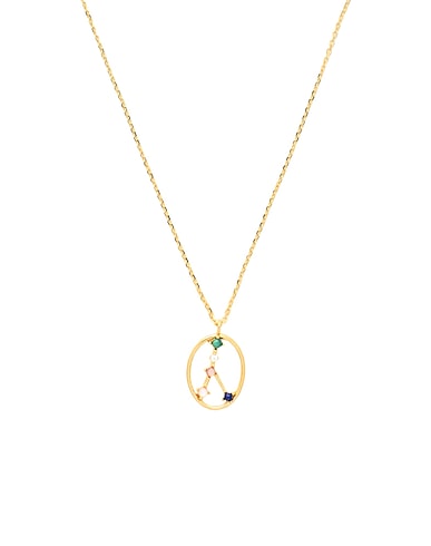 P D PAOLA Halskette CANCER Gold 925/1000 Silber, Gold 750/1000