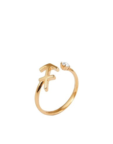 8 by YOOX Ring GOLD PLATED 925 ZODIAC RING
 Gold 925/1000 Silver