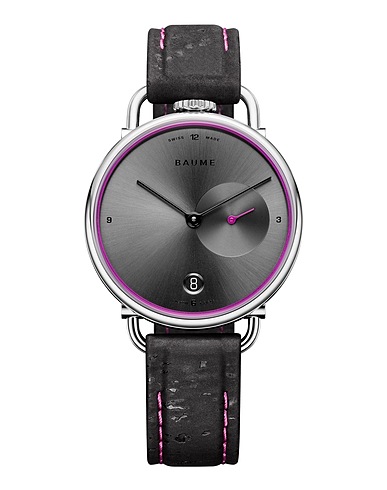BAUME & MERCIER Wrist watch BAUME
 Black Steel, Slate, Cork