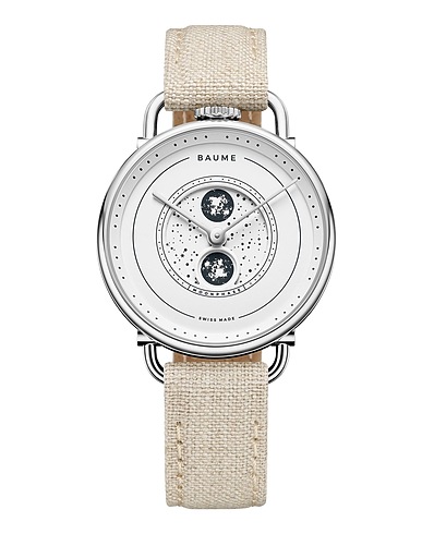 BAUME & MERCIER Orologio da polso BAUME
 Beige Acciaio, Lino, Sughero