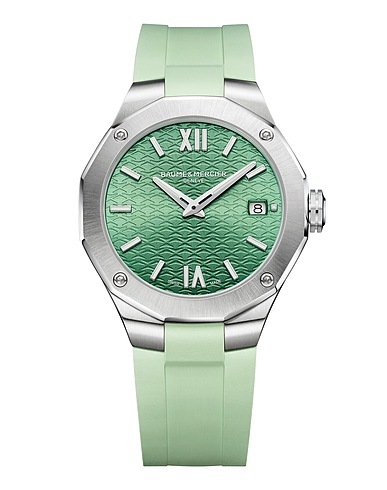 BAUME & MERCIER Wrist watch RIVIERA
 Light green Steel, Rubber