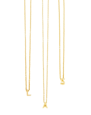 8 by YOOX Collar GOLD PLATED 925 MONOGRAM NECKLACE
 Oro 100% Plata 925/1000