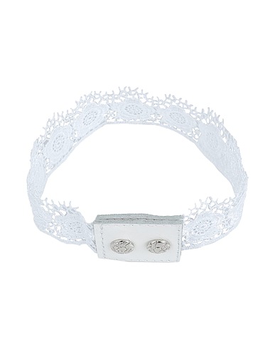 MANOKHI Collana Bianco Fibre tessili, Pelle