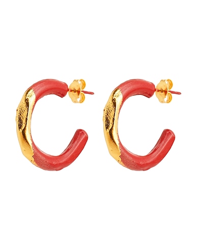 ALIGHIERI x YOOX Orecchini THE MARK OF FRIENDSHIP HOOP EARRINGS
 Rosso Bronzo, Placcato oro 999/1000