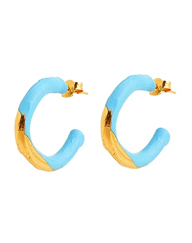 ALIGHIERI x YOOX Orecchini THE MARK OF FRIENDSHIP HOOP EARRINGS
 Celeste Bronzo, Placcato oro 999/1000