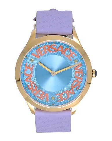 VERSACE Wrist watch LOGO HALO (WC-2O) Lilac Stainless Steel, Soft Leather