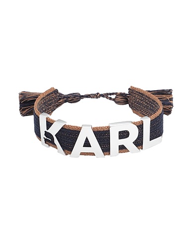 KARL LAGERFELD Armband K/WOVEN METAL LOGO BRACELET 9
 Schwarz 70% Messing, 30% Polyester