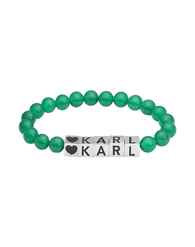 KARL LAGERFELD Bracelet K/BEADS KARL CUBE BRACELET
 Emerald green 58% Agate, 40% Stainless Steel, 1% Enamel, 1% Elastic fibres