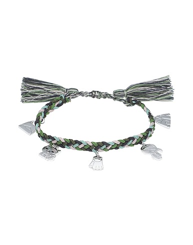 KARL LAGERFELD Bracelet K/WOVEN CHARMS BRACELET
 Green 80% Brass, 20% Polyester