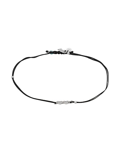 KURSHUNI Bracelet TWIN HEART
 Black 925/1000 Silver, Cubic zirconia