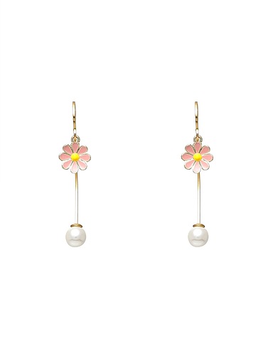 TAOLEI Earrings Pink Metal