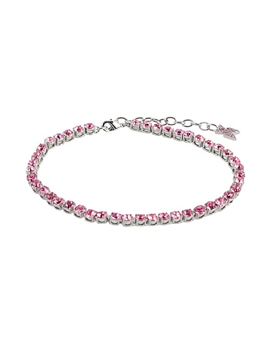 AMINA MUADDI Ankle bracelet Pink Crystal, Metal