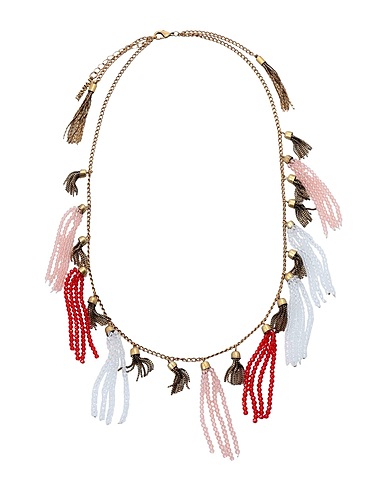 TWINSET Necklace Red 100% Brass, Iron, Glass
