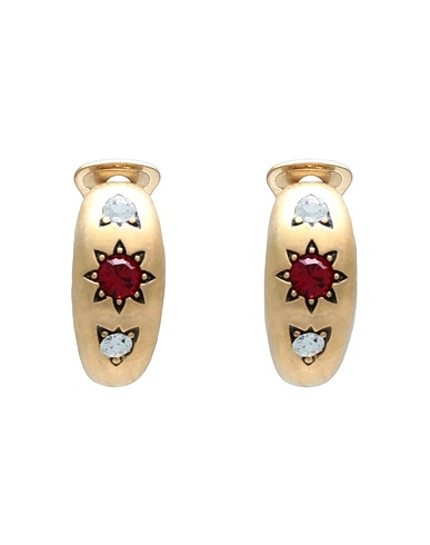 DSQUARED2 이어링 골드 85% 주석 합금, 10% 크리스탈, 5% 브라스