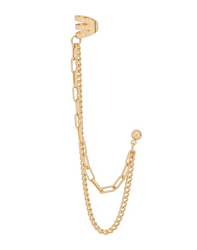 8 by YOOX Ear cuff or single earring SINGLE PENDANT EARRING Gold 100% Iron