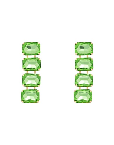 8 by YOOX Earrings RHINESTONE CHANDELIER EARRINGS Green 50% Copper, 50% Glass