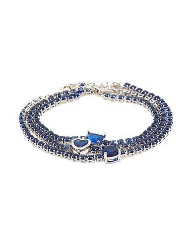 8 by YOOX Bracelet RHINESTONE BRACELET SET
 Blue 50% Glass, 50% Copper