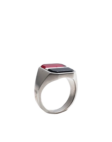 MAISON MARGIELA Ring Red Silver