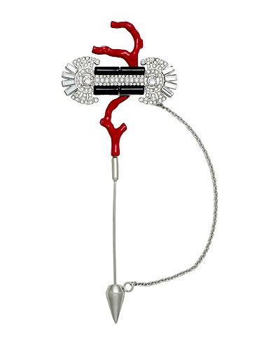 MAISON MARGIELA ブローチ シルバー 真鍮/ブラス / スチール / スワロフスキー・クリスタル