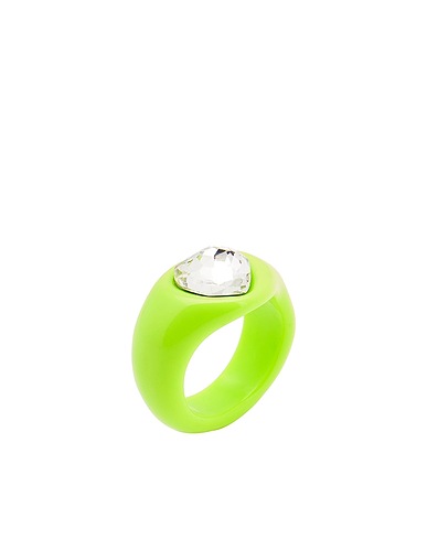 8 by YOOX Anello RESIN HEART-SHAPED RING
 Verde chiaro 70% Resina, 30% Vetro