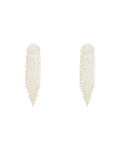 8 by YOOX Orecchini RHINESTONE CASCADE EARRINGS
 Argento 50% Metallo, 50% Vetro