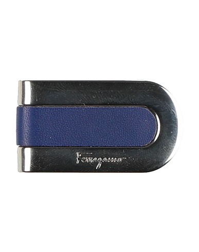 FERRAGAMO Brieftasche Blau 99% Messing, 1% Leder