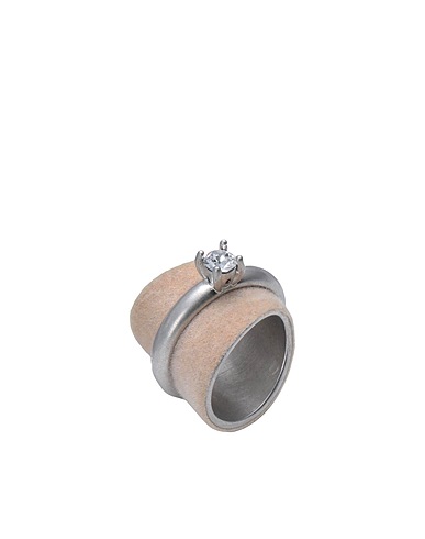 MM6 MAISON MARGIELA Ring Silver 100% Brass, Glass