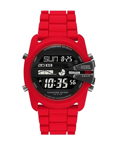 DIESEL Reloj de pulsera MASTER CHIEF
 Rojo Silicona