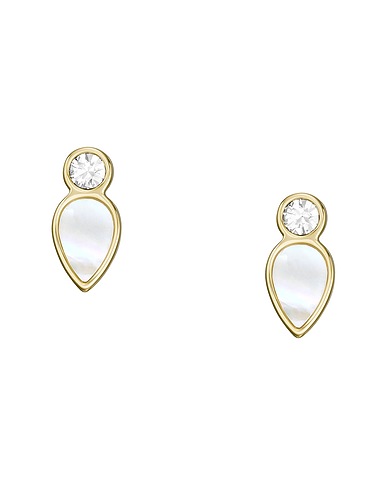 FOSSIL Earrings JEWELRY
 Gold Stainless Steel, Mother-of-pearl