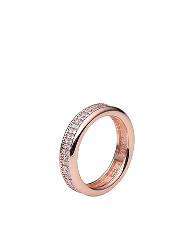KURSHUNI Ring Butterflies Ring
 Rose gold 925/1000 Silver, Cubic zirconia