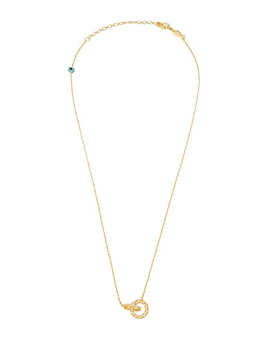 KURSHUNI Necklace Round Link Necklace 
 Gold 925/1000 Silver, Cubic zirconia