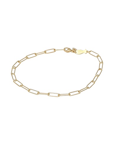 KURSHUNI Bracelet Paper Clip Chain Bracelet
 Gold 925/1000 Silver