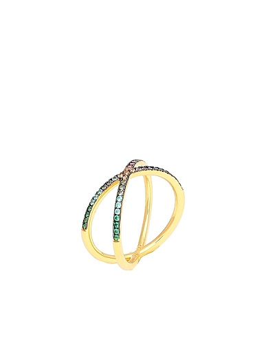 KURSHUNI Bracciale X Ring
 Oro Argento 925/1000, Zirconia cubica