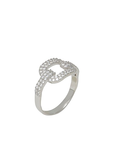 KURSHUNI Ring Link Ring 
 Silver 925/1000 Silver, Cubic zirconia