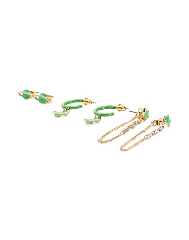8 by YOOX Earrings NEON EARRING SET
 Green 100% Metal
