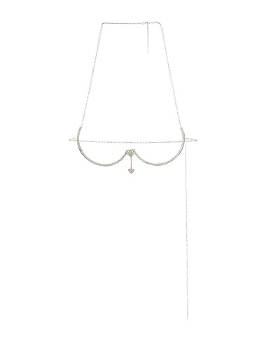 8 by YOOX Body Jewel RHINESTONES UNDERWIRE BODY JEWEL
 Silver 60% Metal, 40% Glass