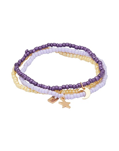 8 by YOOX Bracelet 2-PACK MULTICOLOR BEADED BRACELET
 Purple 80% Plastic, 20% Metal
