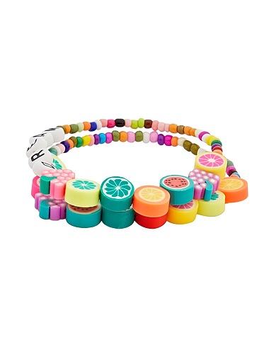 8 by YOOX Bracelet BEADED BRACELET SET
 Yellow 100% Plastic