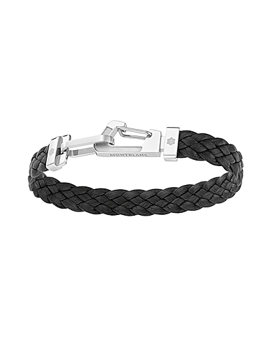 MONTBLANC Bracelet Black 100% Calfskin, Steel