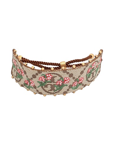 TORY BURCH Bracelet Khaki Textile fibres, Brass, Soft Leather