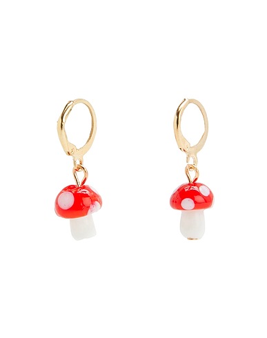 8 by YOOX Earrings Red 80% Plastic, 20% Metal