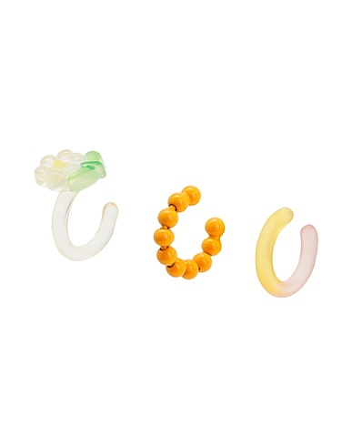 8 by YOOX 이어링 머스타드 90% 플라스틱, 10% 메탈