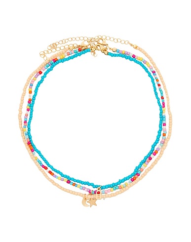 8 by YOOX Halskette Azurblau 80% Plastik, 20% Metall