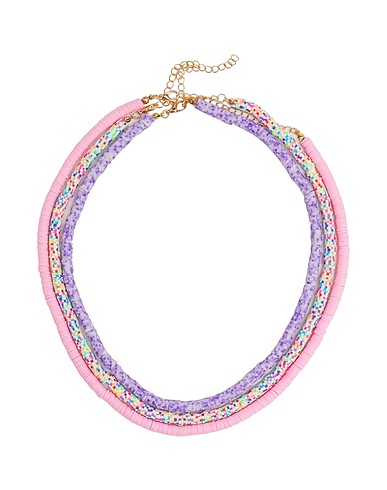 8 by YOOX Necklace Pink 90% Polymer Clay, 10% Metal