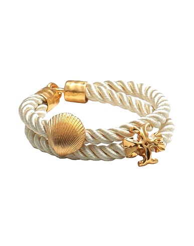 TORY BURCH Bracciale Avorio Fibre tessili, Ottone