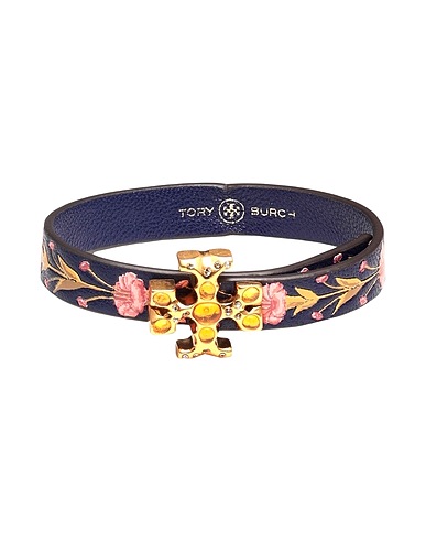 TORY BURCH Bracelet Plum Soft Leather, Brass