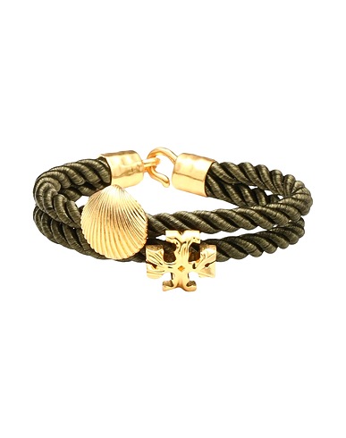 TORY BURCH Bracelet Military green Textile fibers