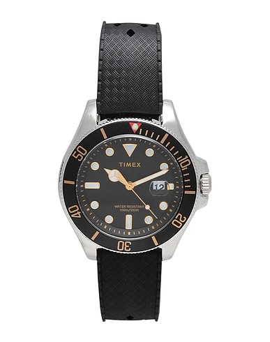 TIMEX 腕時計 ブラック 真鍮/ブラス / ステンレススチール