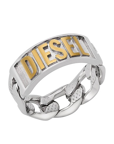 DIESEL Ring RING Silber Edelstahl